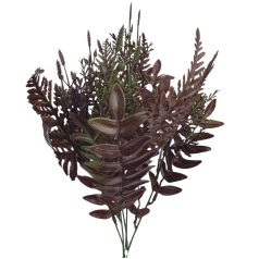 Vegyes műzöld csokor 3 - Közép barna - 40 cm