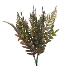 Vegyes műzöld csokor 3 - Narancs - 40 cm
