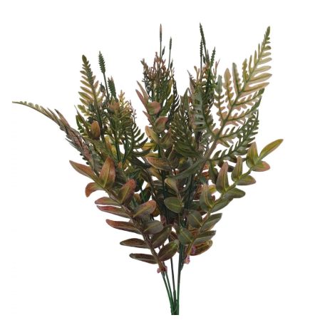 Vegyes műzöld csokor 3 - Narancs - 40 cm