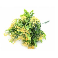  Nagy virágos műzöld csokor - Sárga - 43 cm 