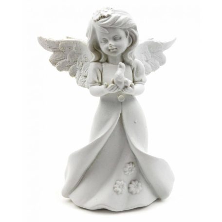 Angyalka figura madárral 79 - 17 cm
