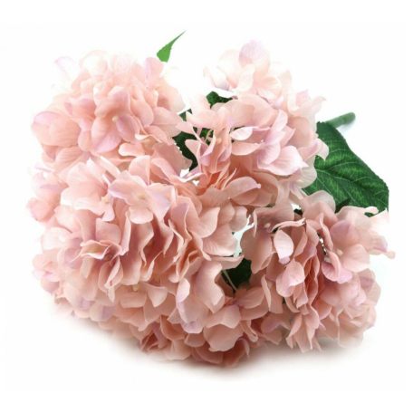  6 fejes hortenzia csokor - Rózsaszín - 43 cm 
