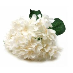  6 fejes hortenzia csokor - Fehér - 43 cm