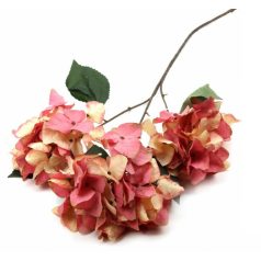  3 fejes hortenzia ág - Rózsaszín - 84 cm