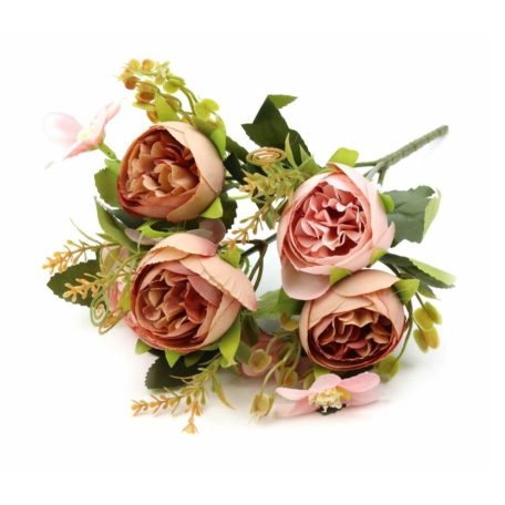 Vegyes színű kicsi csokor 80 - Cirmos pink - 28 cm 