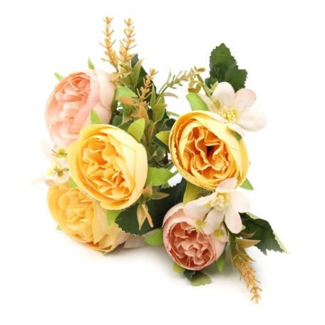  Vegyes színű kicsi csokor 80 -  Barack - 28 cm