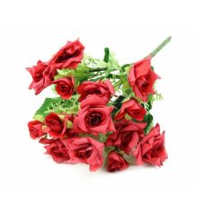 Kicsi virágú nyílt rózsa csokor - Piros - 29 cm