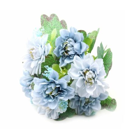 Gardenia csokor 7 fejes - Kék - 31 cm 