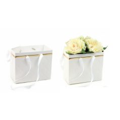    Aranyszegélyes papír táska - Rózsaszín - 18,5*10*15 cm+fül