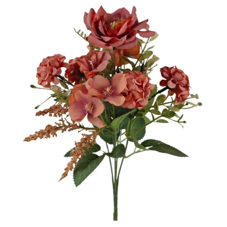 Vegyes színű kicsi csokor 84 - Narancs - 30 cm 