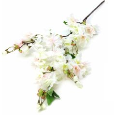  Tavaszi virágos ág 1 - Cirmos fehér - 110 cm