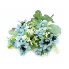  Napvirág selyem csokor - Kék - 36 cm