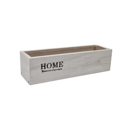 Home feliratos tégla fakaspó - Fehér - 29,5x9x8 cm