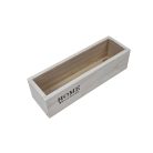 Home feliratos tégla fakaspó - Fehér - 29,5x9x8 cm