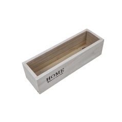 Home feliratos tégla fakaspó - Fehér - 29,5x9x8 cm