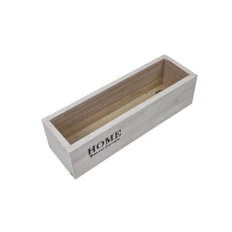 Home feliratos tégla fakaspó - Fehér - 29,5x9x8 cm