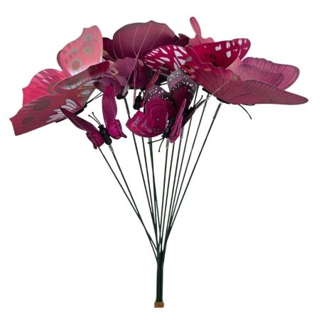 Csomagos lepke betűző - B - Pink - 12 szál/csomag