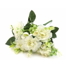  5 fejes gardenia csokor - Fehér - 26 cm
