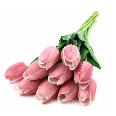 Élethű tulipán - Világos mályva - 10 szál/köteg - 33 cm 
