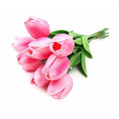 Élethű tulipán - Rózsaszín - 10 szál/köteg - 33 cm 