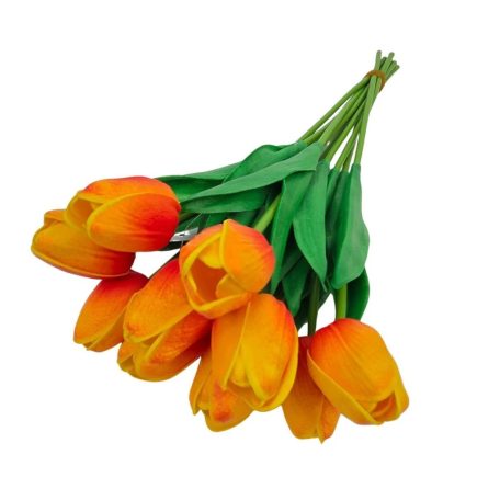 Élethű tulipán - Cirmos narancs - 33 cm - 10 szál/köteg  