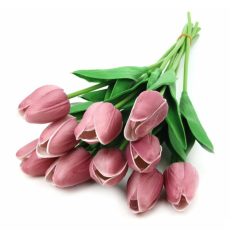   Élethű tulipán - Sötét mályva - 10 szál/köteg - 33 cm 