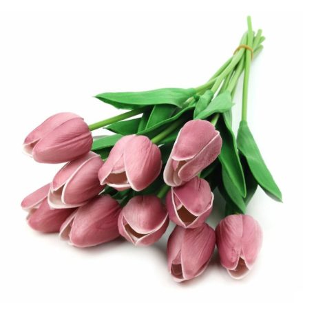 Élethű tulipán - Sötét mályva - 10 szál/köteg - 33 cm 
