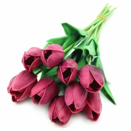Élethű tulipán - Világos mályva - 10 szál/köteg - 33 cm 