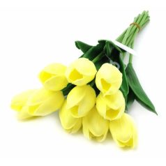 Élethű tulipán - Krém-sárga - 10 szál/köteg - 33 cm 