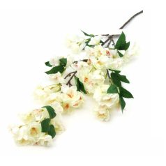  Virágos ág 4 - Tört fehér - 85 cm 