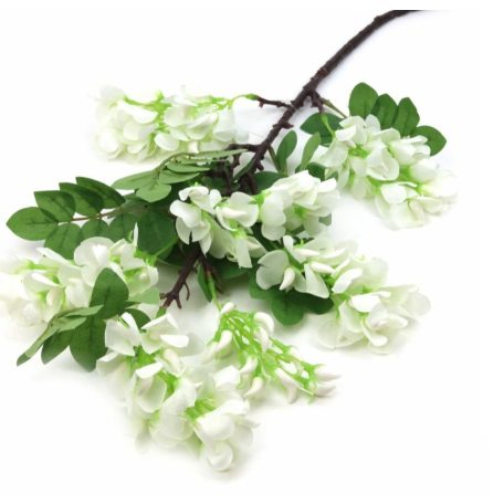  Akác virág ág - Fehér - 78 cm