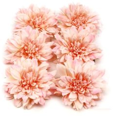 Dekor fejvirág 28 - Barack - 12 cm - 6 db/csomag 