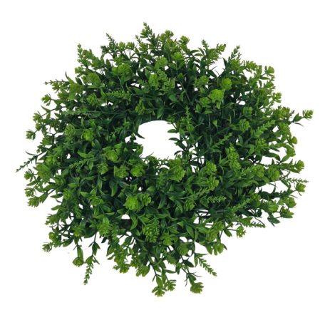 Műzöld koszorú alap 10 - 21 cm alap - 37 cm teljes átmérő 