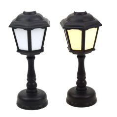  Led kandeláber hatszögletű - Fekete - 16 cm