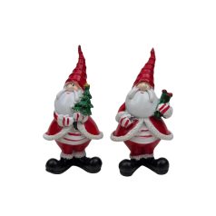 Piros csúcsos sapkás télapó figura - 11,5 cm