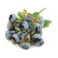  Vegyes színű kicsi csokor 135 - Kék - 32 cm