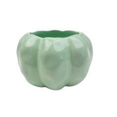 Tök formájú kaspó - Menta - 10x10x6 cm