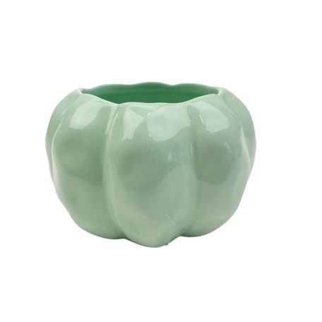 Tök formájú kaspó - Menta - 10x10x6 cm