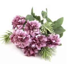 8 fejes dália csokor - Világos mályva - 42 cm