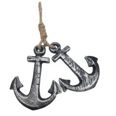 Nyári dekor - Vasmacska horgony - 8 cm - 2 db/csomag 