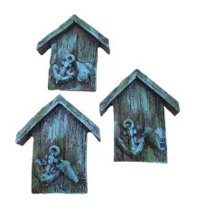 Nyári dekor - Horgonyos házikó - 6,5x5 cm - 3 db/csomag 