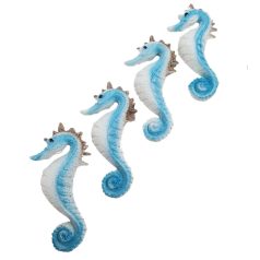 Nyári dekor - Csikóhal kék - 7 cm - 4 db/csomag