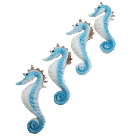 Nyári dekor - Csikóhal kék - 7 cm - 4 db/csomag