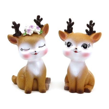 Őzike figura ülő - 10 cm