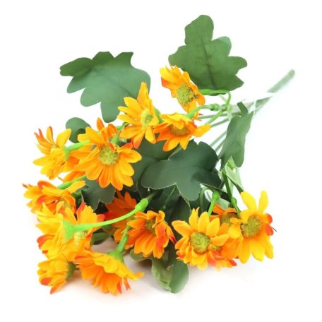 Kicsi virágú margaréta csokor - Narancs - 32 cm 
