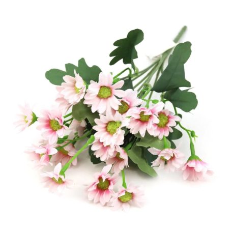 Kicsi virágú margaréta csokor - Rózsaszín - 32 cm