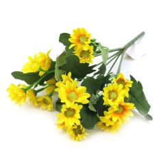 Kicsi virágú margaréta csokor - Sárga - 32 cm