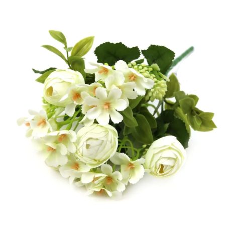 Vegyes színű kicsi csokor 140 - Tört fehér - 30 cm