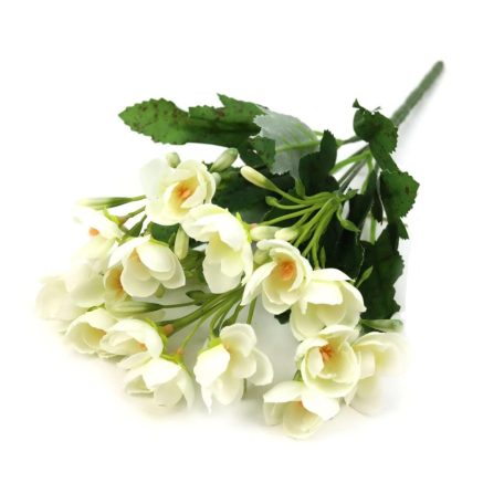 Vegyes színű kicsi csokor 136 - Fehér - 31 cm