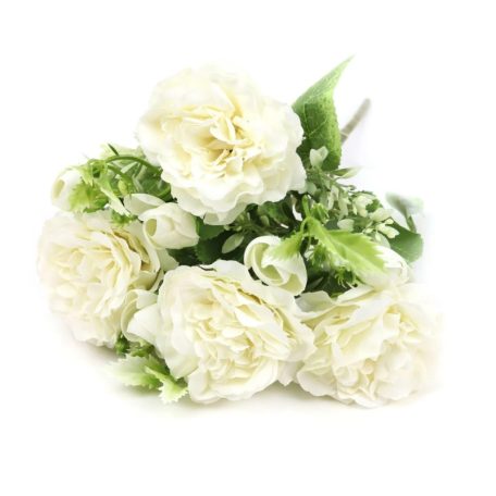  Vegyes színű kicsi csokor 154 - Tört fehér - 32 cm